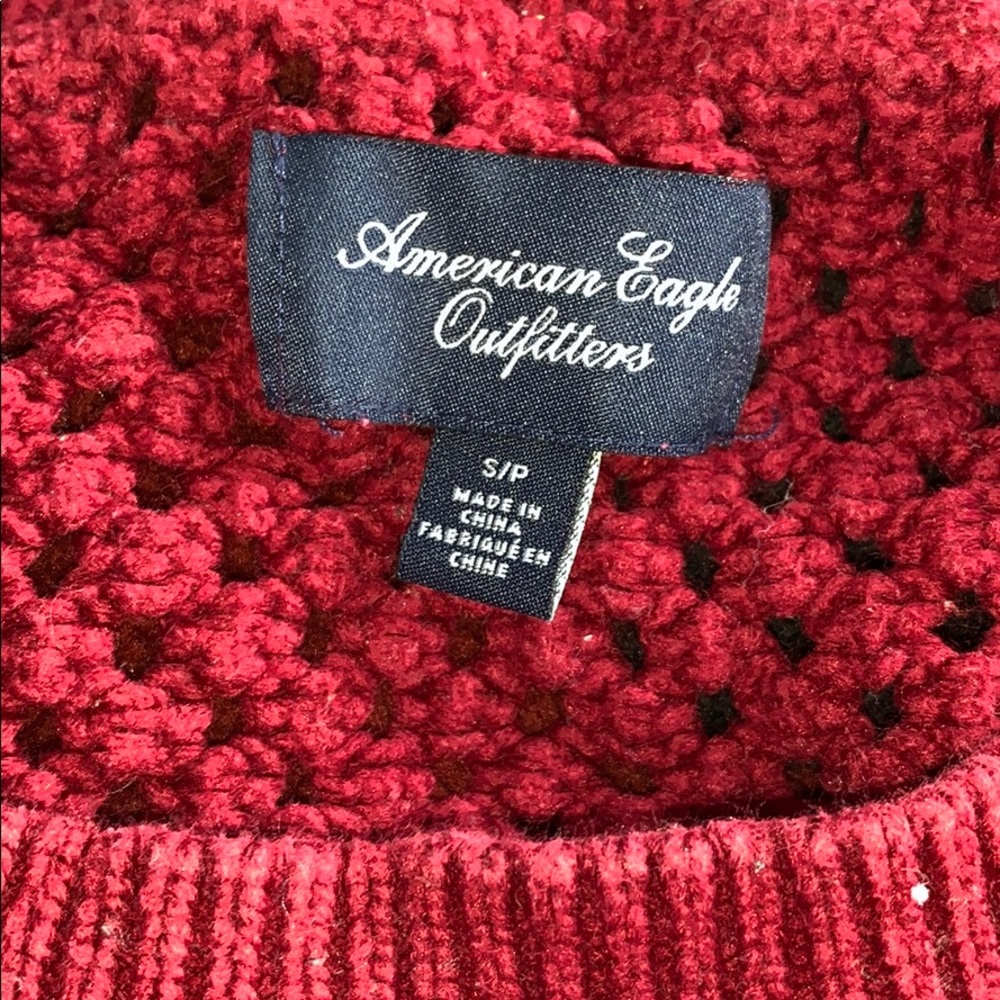Maroon American Eagle sweater, used.
